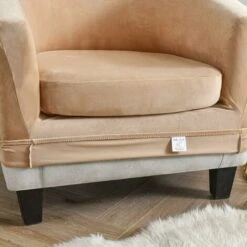 Housse De Chaise Cabriolet 2 Pièces Housses Chaise De Club Extensible En Velours Housse Fauteuil Cabriolet Beige 11 Housse De Chaise Cabriolet 2 Pièces Housses Chaise De Club Extensible En Velours Housse Fauteuil Cabriolet Beige -Homcomes Boutique 58207638 5
