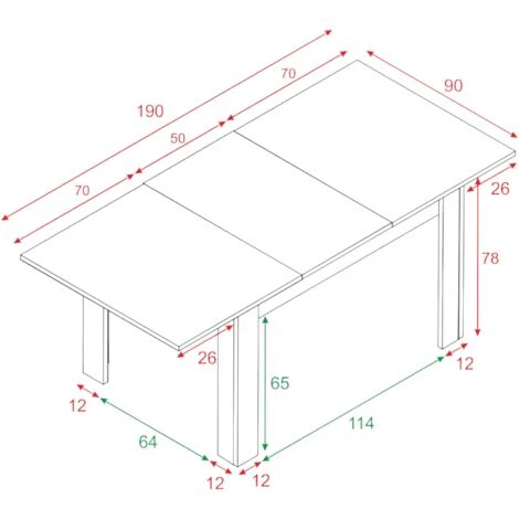 Table Extensible, Avec Structure Blanche Et étagère Couleur Chêne, Dimensions 140 X 78 X 90 Cm 5 Table Extensible, Avec Structure Blanche Et étagère Couleur Chêne, Dimensions 140 X 78 X 90 Cm – Image 3