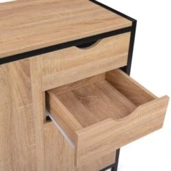 Buffet Bas DETROIT Avec Placards Et Tiroirs Design Industriel -Homcomes Boutique 58435354 5