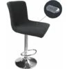 Housse De Chaise,Housse De Tabouret De Bar Avec Dossier Extensible Jacquard Imperméable Noir 2pcs -Homcomes Boutique 59801428 1