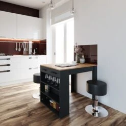 Table De Bar „Repose Anthracite/chêne Vicco -Homcomes Boutique 59838552 3