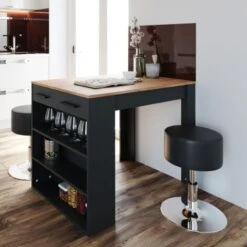 Table De Bar „Repose Anthracite/chêne Vicco -Homcomes Boutique 59838552 4