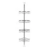 Aqrau Etagère De Douche Télescopique En Acier Inoxydable, Etagère D'angle Hauteur Réglable - 4 étagères(110-280cm ) -Homcomes Boutique 61270751 1