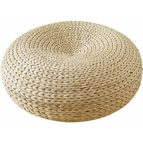 Coussin De Sol Rond Respirant En Paille Tissée 4 Coussin De Sol Rond Respirant En Paille Tissée – Image 2