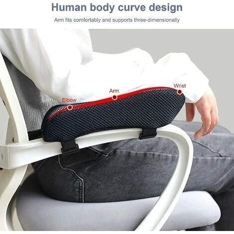 2 Pièces Coussins D'accoudoir Pour Chaise De Bureau Et De Jeu - Coussin Avec Gel Refroidissant - Mousse à Mémoire De Forme - Pour Soulager Les Coudes 4 2 Pièces Coussins D'accoudoir Pour Chaise De Bureau Et De Jeu - Coussin Avec Gel Refroidissant - Mousse à Mémoire De Forme - Pour Soulager Les Coudes – Image 2