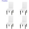 Housses De Chaise Stretch - Extensible Blanc 6pcs FUIENKO -Homcomes Boutique 64473012 1