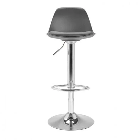 Lot De 2 Tabourets De Bar KARL Design Gris 5 Lot De 2 Tabourets De Bar KARL Design Gris – Image 3