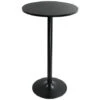Table De Bar Ronde 60cm Table De Bistrot Table De Bar Table D'appoint - Noir 106cm H - KKTONER