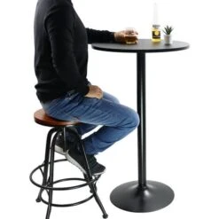 Table De Bar Ronde 60cm Table De Bistrot Table De Bar Table D'appoint - Noir 106cm H - KKTONER 8 Table De Bar Ronde 60cm Table De Bistrot Table De Bar Table D'appoint - Noir 106cm H - KKTONER -Homcomes Boutique 64889027 4