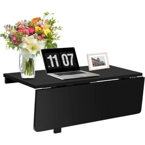 COSTWAY Table Pliante Cuisine/Table Rabattable Murale-Double Plateaux Pliable 80×60cm(L X L) Pour Entrée/Bureau/Cuisine-Noir 3 COSTWAY Table Pliante Cuisine/Table Rabattable Murale-Double Plateaux Pliable 80×60cm(L X L) Pour Entrée/Bureau/Cuisine-Noir