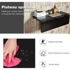 COSTWAY Table Pliante Cuisine/Table Rabattable Murale-Double Plateaux Pliable 80×60cm(L X L) Pour Entrée/Bureau/Cuisine-Noir 9 COSTWAY Table Pliante Cuisine/Table Rabattable Murale-Double Plateaux Pliable 80×60cm(L X L) Pour Entrée/Bureau/Cuisine-Noir -Homcomes Boutique 65695395 3