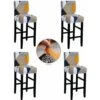Housse De Chaise，Housse De Tabouret De Bar Imprimée En 4 Pièces FUIENKO -Homcomes Boutique 66390390 1
