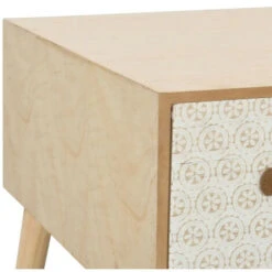 Table Basse 4 Tiroirs Bois Et Pin Massif Clair Jordy -Homcomes Boutique 66881568 5