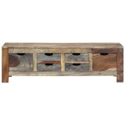 Table Basse Rectangulaire 6 Tiroirs Sesham Massif Foncé Mika -Homcomes Boutique 66902014 3