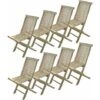 Lot De 8 Chaises Pliantes Jalang En Teck Brut -Homcomes Boutique 67653942 1