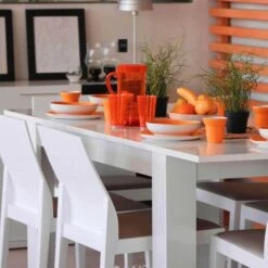 LÚZETE - TABLE À MANGER EXTENSIBLE BLANCHE ARTIK TIBRO -Homcomes Boutique 67871278 4