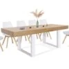 Table à Manger PHOENIX 10 Personnes Bois Et Blanc 225 Cm -Homcomes Boutique 68132853 1