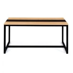 Table à Manger DOVER 8 Personnes Bande Centrale Noire Design Industriel 180 Cm 9 Table à Manger DOVER 8 Personnes Bande Centrale Noire Design Industriel 180 Cm -Homcomes Boutique 68489223 3