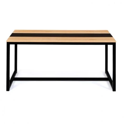 Table à Manger DOVER 8 Personnes Bande Centrale Noire Design Industriel 180 Cm 5 Table à Manger DOVER 8 Personnes Bande Centrale Noire Design Industriel 180 Cm – Image 3