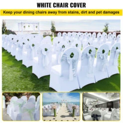 VEVOR Couverture Housses De Chaise Blanc élastique Pour De Mariage 50 Pièces -Homcomes Boutique 69342577 3