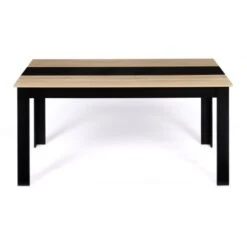 Table à Manger GEORGIA 8 Personnes Noire Et Imitation Hêtre 160 X 90 Cm 9 Table à Manger GEORGIA 8 Personnes Noire Et Imitation Hêtre 160 X 90 Cm -Homcomes Boutique 69832371 3