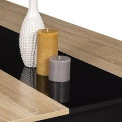 Table à Manger GEORGIA 8 Personnes Noire Et Imitation Hêtre 160 X 90 Cm 11 Table à Manger GEORGIA 8 Personnes Noire Et Imitation Hêtre 160 X 90 Cm -Homcomes Boutique 69832371 5