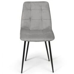 Lot De 6 Chaises MILA En Velours Mix Color Bleu X2, Gris Foncé X2, Gris Clair, Jaune -Homcomes Boutique 69832372 3