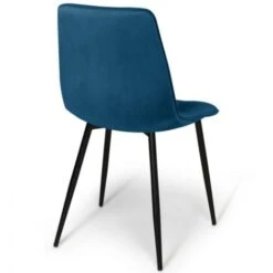 Lot De 6 Chaises MILA En Velours Mix Color Bleu X2, Gris Foncé X2, Gris Clair, Jaune -Homcomes Boutique 69832372 4