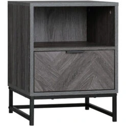 HOMCOM Buffet 2 Portes 2 étagères Réglables Style Bohème Chic Cannage En Rotin Panneaux Aspect Bois Clair