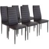 Lot De 6 Chaise Cuisine, Chaise De Salle à Manger, Dossier Haut De La Cuisine, Chaise De Salle à Manger Confortable Et Durable - Noir (6) -Homcomes Boutique 72660315 1