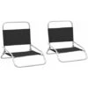Lot De 2 Chaises De Plage Pliables | Chaise De Camping Noir Tissu 34405 -Homcomes Boutique 75176375 1