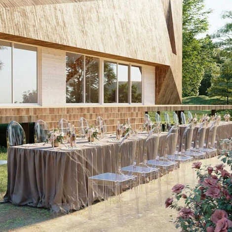 Lot De 4 Chaises De Salle A Manger Victoria Transparent - Élégant 4 Lot De 4 Chaises De Salle A Manger Victoria Transparent - Élégant – Image 2