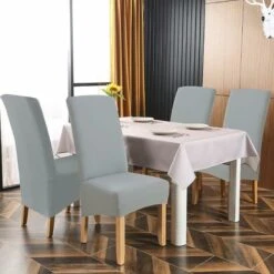 Housse De Chaise De Salle à Manger ,Housse De Chaise Extensible Lot De 6,Couverture De Chaise Grande Universelle Lavable,Facile à Nettoyer Pour Décor Salle à Manger Salon -Homcomes Boutique 76663104 5