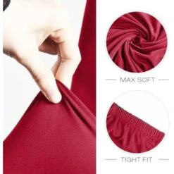 6 X Housse De Chaise Salle à Manger Extensible Stretch Couverture De Chaise Housse Pour Chaise Dossier Haut, Rouge FUIENKO 8 6 X Housse De Chaise Salle à Manger Extensible Stretch Couverture De Chaise Housse Pour Chaise Dossier Haut, Rouge FUIENKO -Homcomes Boutique 76687425 3