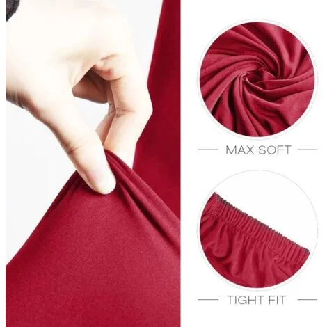 6 X Housse De Chaise Salle à Manger Extensible Stretch Couverture De Chaise Housse Pour Chaise Dossier Haut, Rouge FUIENKO 5 6 X Housse De Chaise Salle à Manger Extensible Stretch Couverture De Chaise Housse Pour Chaise Dossier Haut, Rouge FUIENKO – Image 3