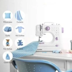Mellifluous Mini Machine à Coudre Electronique Débutant 12Points Portable Ajustables Multifonction Fil Et Vitesse Double FUIENKO -Homcomes Boutique 76687438 3