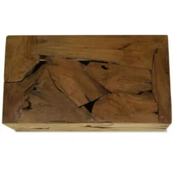 Table Basse Rectangulaire Teck Massif Foncé Kyral -Homcomes Boutique 77750197 3