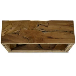 Table Basse Rectangulaire Teck Massif Foncé Kyral -Homcomes Boutique 77750197 5