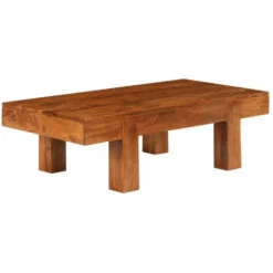 Table Basse Rectangulaire Acacia Massif Foncé Guil