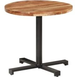 Table De Bistro Ronde Ø80x75 Cm Bois D'acacia Massif