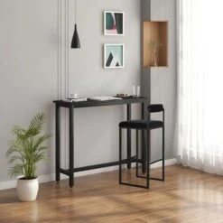 WOLTU 2x Tabourets De Bar En Velours Et Métal. Chaise Haute Bar. Design Moderne. Hauteur Du Siège 75cm. Noir BH343sz-2 -Homcomes Boutique 77789114 3