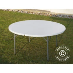 Table De Pliante Ø154cm, Gris Clair (1 Pcs) -Homcomes Boutique 81221383 3