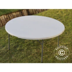 Table De Pliante Ø154cm, Gris Clair (1 Pcs) -Homcomes Boutique 81221383 4