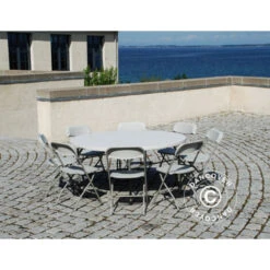 Table De Pliante Ø154cm, Gris Clair (1 Pcs) -Homcomes Boutique 81221383 5