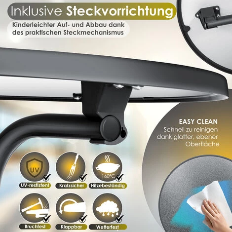 KESSER® Gastro Table Haute Pliante - Gastronomie Table De Bistrot Ronde - Table De Jardin Pliante Résistante Aux Intempéries - Table De Cocktail Ronde - Résistante à La Chaleur - Stable Et Sûre, Le No 7 KESSER® Gastro Table Haute Pliante - Gastronomie Table De Bistrot Ronde - Table De Jardin Pliante Résistante Aux Intempéries - Table De Cocktail Ronde - Résistante à La Chaleur - Stable Et Sûre, Le No – Image 5