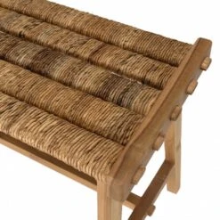 ALIDA - Banc 100x36cm Assise En Tissage D'abaca Naturel -Homcomes Boutique 83739665 4