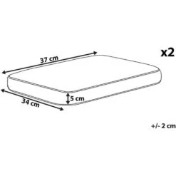 Coussins Décoratifs Jaune Et Blanc En Polyester 37 X 34 Cm à Rayures Jardin Terni -Homcomes Boutique 86864088 3