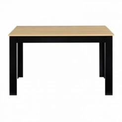Table à Manger ROZY 4 Personnes Noire Plateau Façon Hêtre 110 Cm -Homcomes Boutique 87173537 3