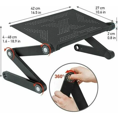 MOON Table De Lit Pliante Pour Ordinateur Portable - Support Pour Tablette Et Ordinateur Portable - Table De Lecture Design Pour Fauteuil De Lit Et Canapé - Ergonomique Polyvalente Réglable - Aluminium Lég 4 MOON Table De Lit Pliante Pour Ordinateur Portable - Support Pour Tablette Et Ordinateur Portable - Table De Lecture Design Pour Fauteuil De Lit Et Canapé - Ergonomique Polyvalente Réglable - Aluminium Lég – Image 2