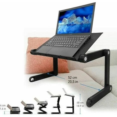 MOON Table De Lit Pliante Pour Ordinateur Portable - Support Pour Tablette Et Ordinateur Portable - Table De Lecture Design Pour Fauteuil De Lit Et Canapé - Ergonomique Polyvalente Réglable - Aluminium Lég 7 MOON Table De Lit Pliante Pour Ordinateur Portable - Support Pour Tablette Et Ordinateur Portable - Table De Lecture Design Pour Fauteuil De Lit Et Canapé - Ergonomique Polyvalente Réglable - Aluminium Lég – Image 5